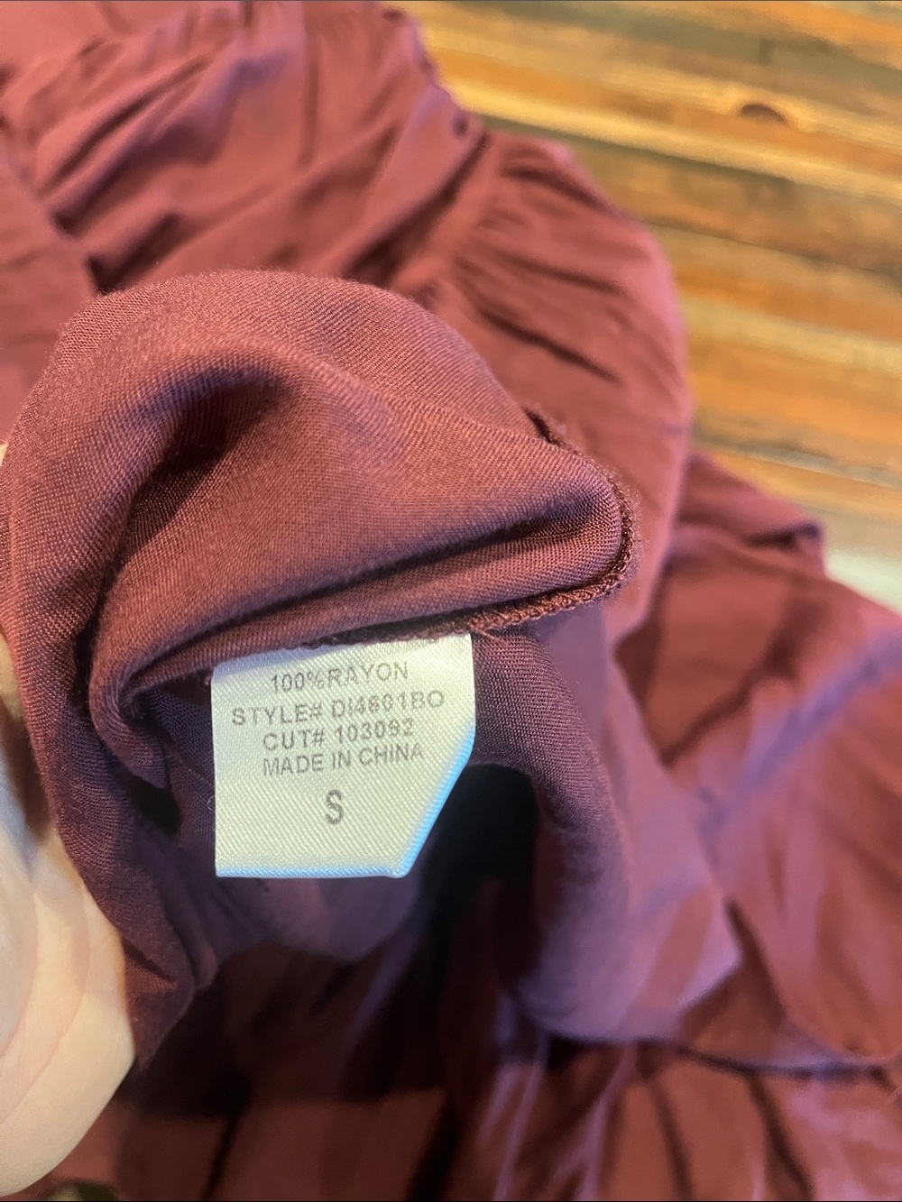 Böhme Burgundy Tiered Maxi Dress small - Picture 4 of 4